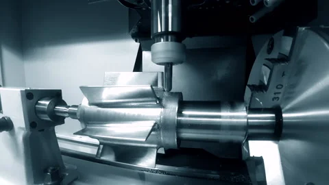 Milling machine from the inside. Industrial production, heavy machinery Stock Footage 131075278