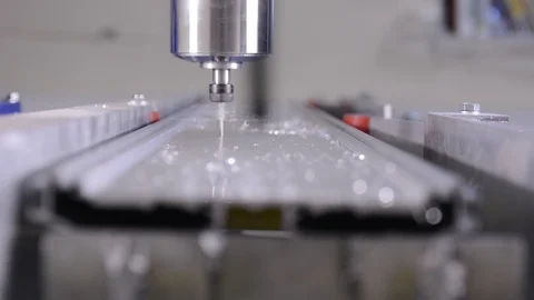 Milling machine for LED light Stock Footage