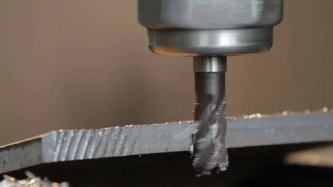 The milling machine makes a metal part. Close-up. Stock Footage 80745644