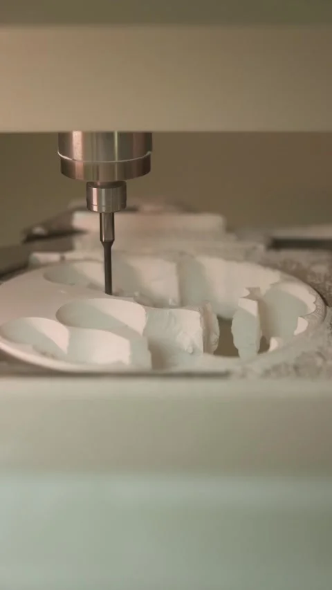 Milling machine for making veneers and crowns. Stock Footage 311513807