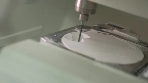 Milling machine for making veneers and crowns. Stock Footage 311513857
