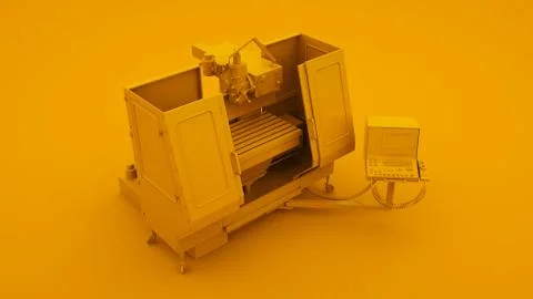 Milling machine. Minimal idea concept. 3d illustration Foto stock