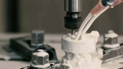 A milling machine at the plant Stock Footage 71081320