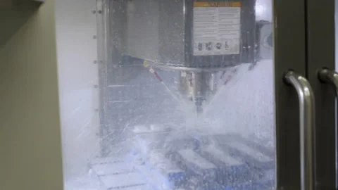 Milling machine in the process. Machine Saw Parts 4K Stock Footage 115282502