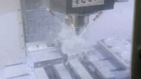 Milling machine in the process. Machine Saw Parts 4K Stock Footage 115282630