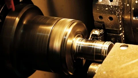 The milling machine processes the metal billet in a modern factory. The cutter Stock Footage