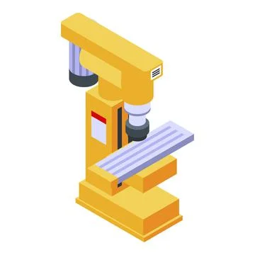 Milling machine tool icon, isometric style Stock Illustration