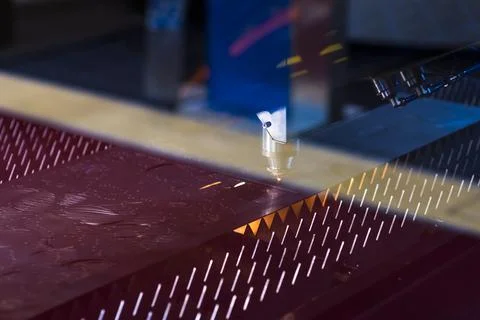 Milling machine tool with mill in chuck preparing to process metal detail at  Stock Photos