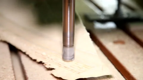 Milling machine on a tree, work of a  cutter on a tree Stock Footage 100585280