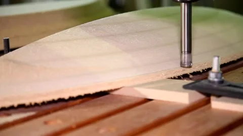 Milling machine on a tree, work of a  cutter on a tree Stock Footage 100585283