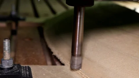 Milling machine on a tree, work of a  cutter on a tree Stock Footage 100622676