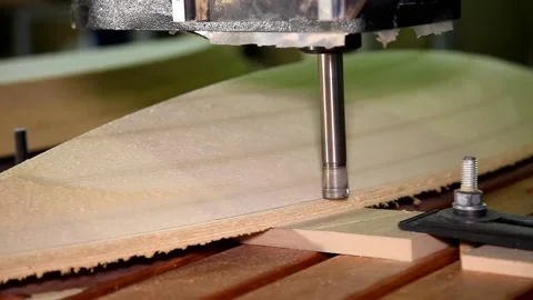Milling machine on a tree, work of a  cutter on a tree Stock Footage 100622679