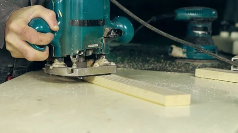 Milling machine for wood Stock Footage 104540755