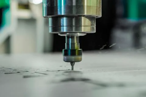 Milling machine in working condition. Stock Photos