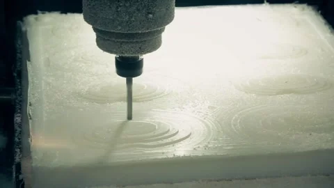 The milling machine works with plastic. Stock Footage 244672722