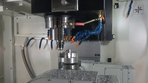 Milling machining center Stock Footage 76360995