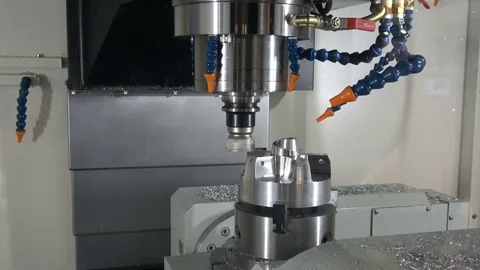 Milling machining center Stock Footage 77581369