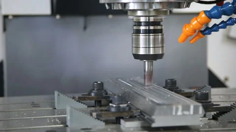 Milling machining center in operation Stock Footage 62943825