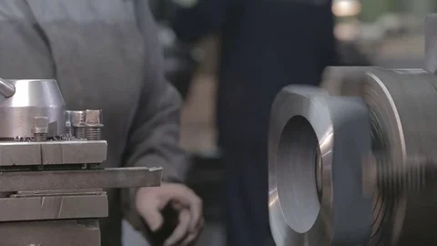 Milling mashine close up Stock Footage 77076751