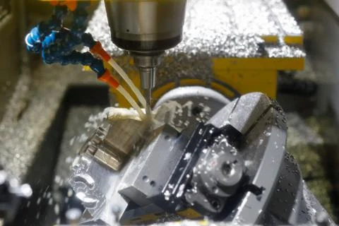 Milling metalworking process Foto stock