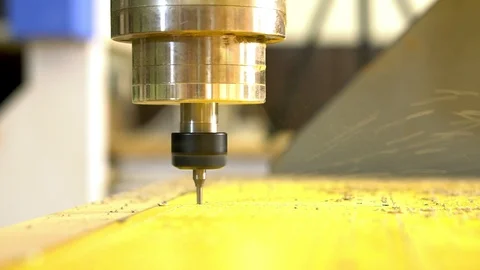 Milling of parts on a machine with numerical program control. Stockbeeldmateriaal 92435366