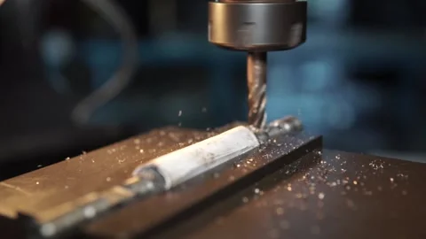 Milling process manufacture Stock Footage 212497376