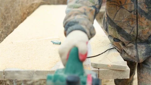 Milling the surface of the Board Stock Footage 97858813