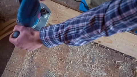 Milling tool in operation. Worker table with heights Stock Footage 84653844