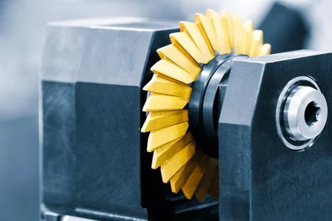 Milling tools for CNC machine, dustrial design background, engineering techno Stock Photos