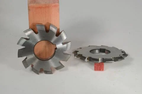 Milling tools for making teeth on gear wheels Stock Photos