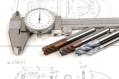 Milling tools Stock Photos