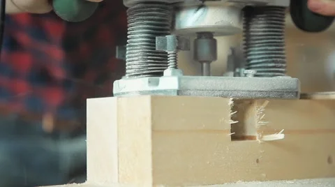 Milling woodworking machine Stock Footage 61814993