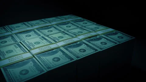 Million Dollar Block In Dark Room Stock Footage 196888392