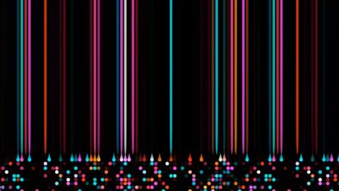 Million partical element balls animation blue middle red magenta laser back.. Stock Illustration