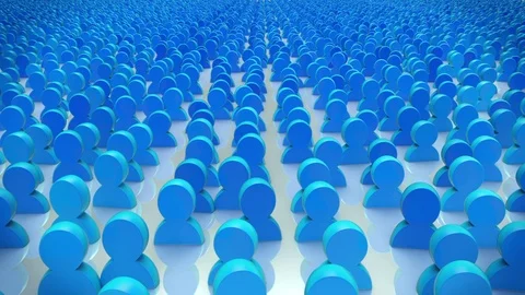 Million users, looping animation with alpha channel Stock Footage 101323183