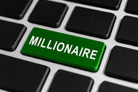 Millionaire button on keyboard Stock-Fotos