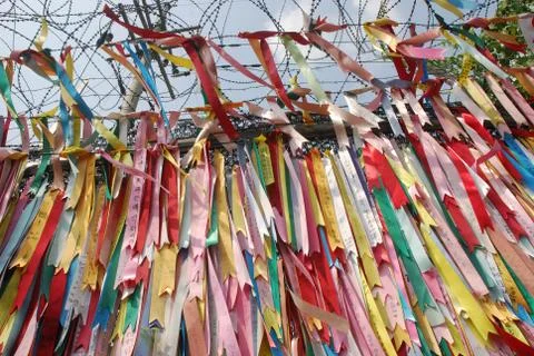 Millions of prayer ribbons Stock Photos