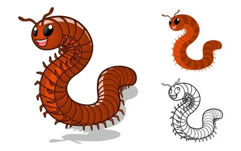 Millipede Cartoon Character Stock Illustration