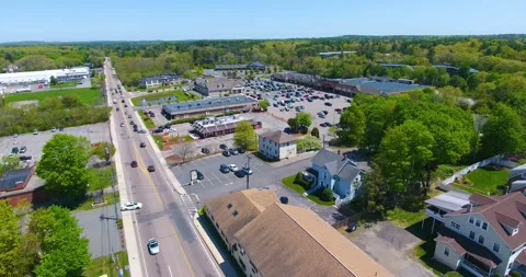 Millis town aerial view, MA, USA 库存影片 160089970