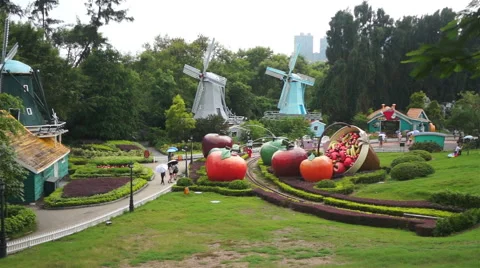 Mills in the park. China 動画素材 67901844