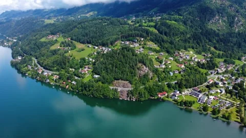 Millstätter See, Döbriach, mountain, Austria Stock Footage 250313161