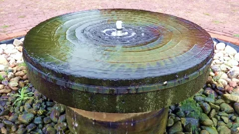 Millstone Fountain Stock Footage 241680185