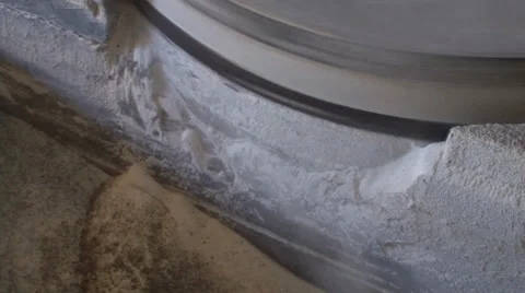 Millstone grinds flour Stock Footage 35956485