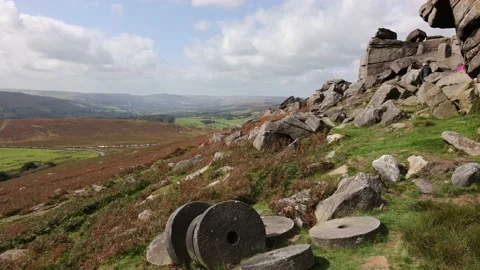 Millstones in Derbyshire Stock Footage 139869182