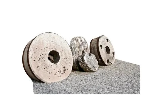Millstones isolated Stock Photos
