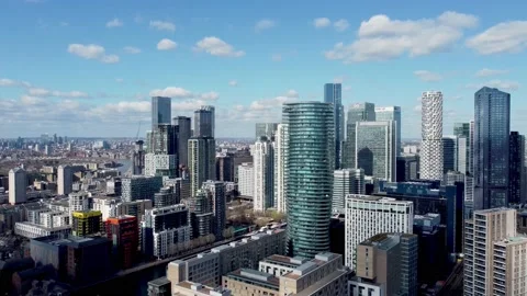 Millwall Inner and Outer Dock, Isle of dogs, London Stock Footage 200543208