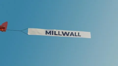 Millwall Plane Banner Message UK Town Stock-Illustration