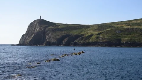 Milners Tower and Bradda Head Stock Footage 111890939