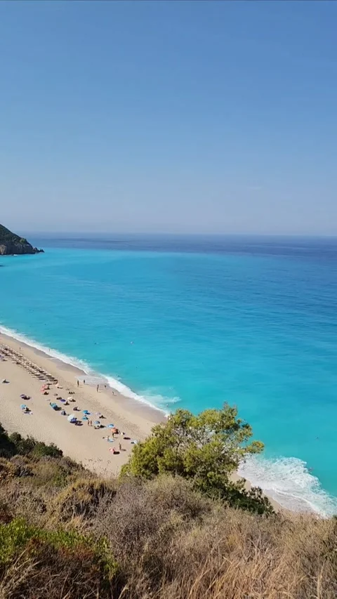 Milos Beach, Lefkada, Greece Stock-Footage 319023952