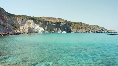 Milos coast, Greece Stock Footage 220196374